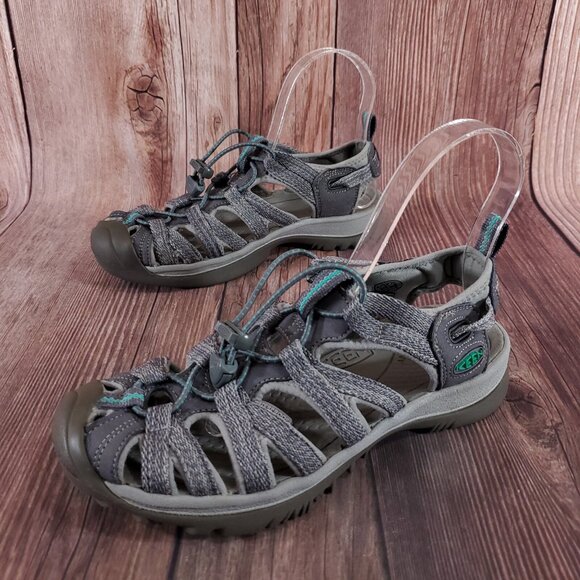 Keen Whisper Womens Size 6.5 Gray Drawstring Waterproof Hiking Sandals 1022814 - Picture 1 of 14